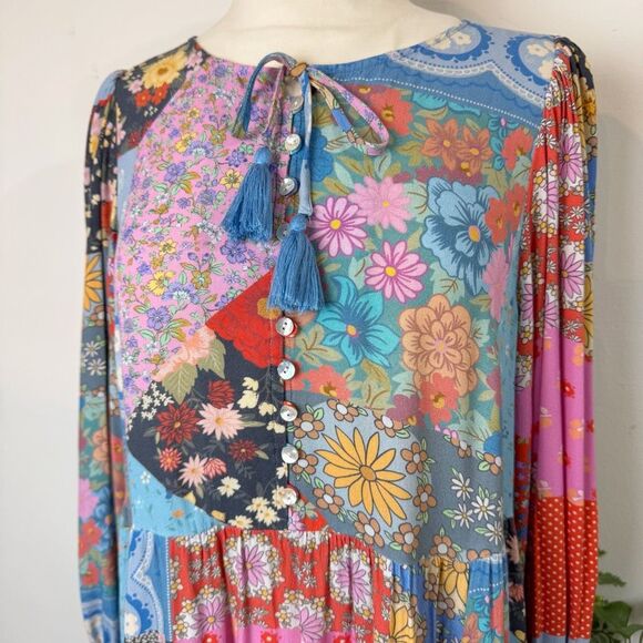 Spell & The Gypsy Cha Cha Boho Midi Dress | Free People | Medium - Picture 4 of 13